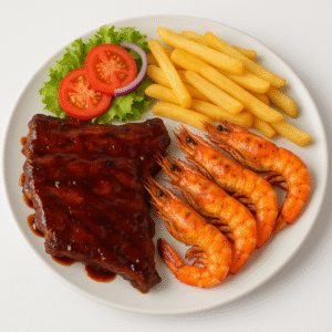 Ribs & Prawn
